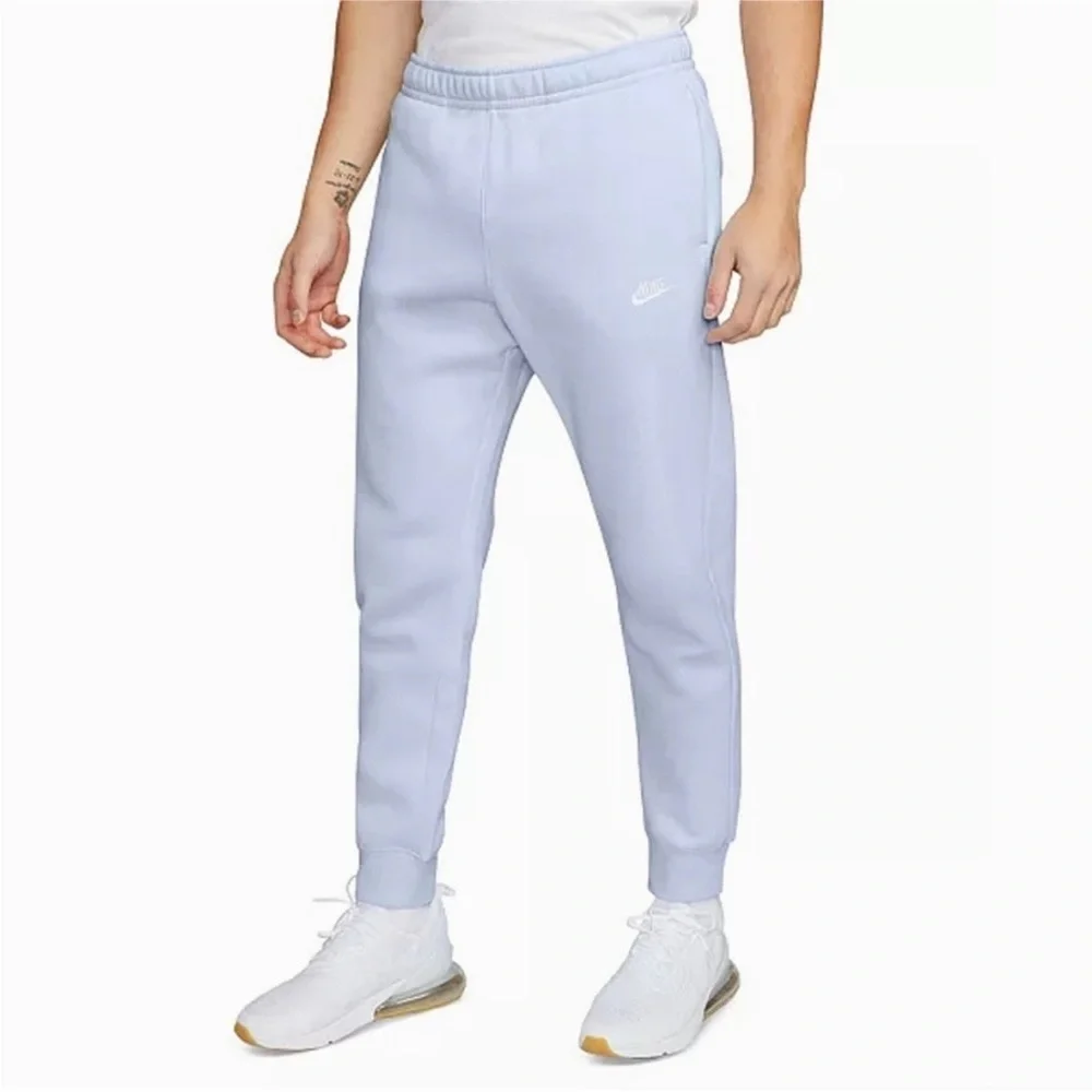 Nike Club Fleece Joggers in Light Blue - Picture 1 of 7